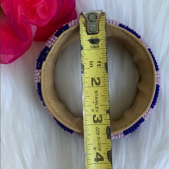 🎉HP🎉EUC-LEATHER BEADED CUFF- HANDMADE BRACELET - Picture 4 of 4